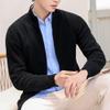 JEShifangjiusu Mens Slim Fit Sweater Overcoat Ribbed Hem Cuff Winter Warm Cardigans Casual Knitwear With Pockets (black,3X-Large) view 3