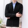 JEShifangjiusu Mens Slim Fit Sweater Overcoat Ribbed Hem Cuff Winter Warm Cardigans Casual Knitwear With Pockets (black,3X-Large) view 4