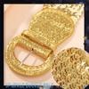 Yalice Sparkle Sequins Elastic Waist Belt Stretchy Wide Waist Belts for Dresses Lady Leather Belt for Women (Gold, Fits Waist Size25-32) view 4