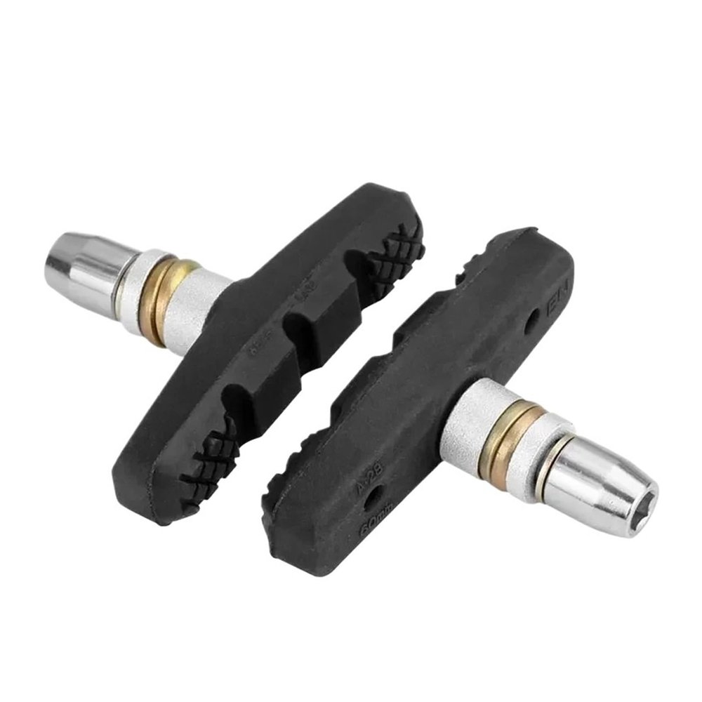 Durable 60mm V-Brake Pads for Mountain Bikes Compatible with Linear Pull Brakes Suitable for All Weather Conditions(1 Pair BRK-007)