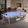 9-Foot Medium-Sized Table Tennis Table, Standard Size, with Swivel Wheels, Foldable Portable Table Tennis Table Set for Indoor Games, with Net, 2 Table Tennis Rackets and 3 Balls view 3