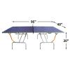 8ft Medium Ping Pong Table, Foldable Table Tennis Table, Foldable Portable Table Tennis Table Set for Indoor Games with Folding Legs with 2 Ping Pong Paddles and 3 Balls view 3
