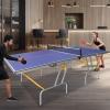 8ft Medium Ping Pong Table, Foldable Table Tennis Table, Foldable Portable Table Tennis Table Set for Indoor Games with Folding Legs with 2 Ping Pong Paddles and 3 Balls view 4