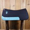 MOUSM Western Saddle Pad for Horses with Acid Wash on Real Cow Leather - Heavy Duty, Moisture-Wicking Felt for Superior Comfort and Riding Experience (Turquoise) view 2