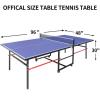 8ft Medium Ping Pong Table, Foldable Portable Table Tennis Table Set with Net, Wheels for Indoor Games, Comes with Net, 2 Ping Pong Paddles and 3 Balls view 2