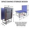 8ft Medium Ping Pong Table, Foldable Portable Table Tennis Table Set with Net, Wheels for Indoor Games, Comes with Net, 2 Ping Pong Paddles and 3 Balls view 4