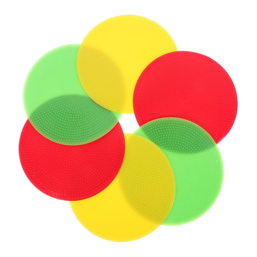 BESPORTBLE 6pcs Training Discs for Football Non- Markers for Soccer Drills and Exercises Lightweight Easy to Store Soccer Training Equipment