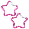 2 Pcs Star Keychain Clips, Light Pink Cute Cool Aluminum Carabiner Clip Star Shaped Keyring Light Pink Star Key Chain Ring Star Shaped Carabiner Hook for Fishing Hiking Sports view 1