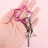 2 Pcs Star Keychain Clips, Light Pink Cute Cool Aluminum Carabiner Clip Star Shaped Keyring Light Pink Star Key Chain Ring Star Shaped Carabiner Hook for Fishing Hiking Sports view 4