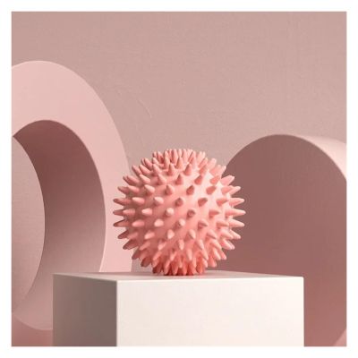 Spiky Massage Ball Sport Fitness Foot Pain Relief Plantar Fasciitis Yoga Fascia Massage Ball Neck Muscle Relaxation Ball(Pink)