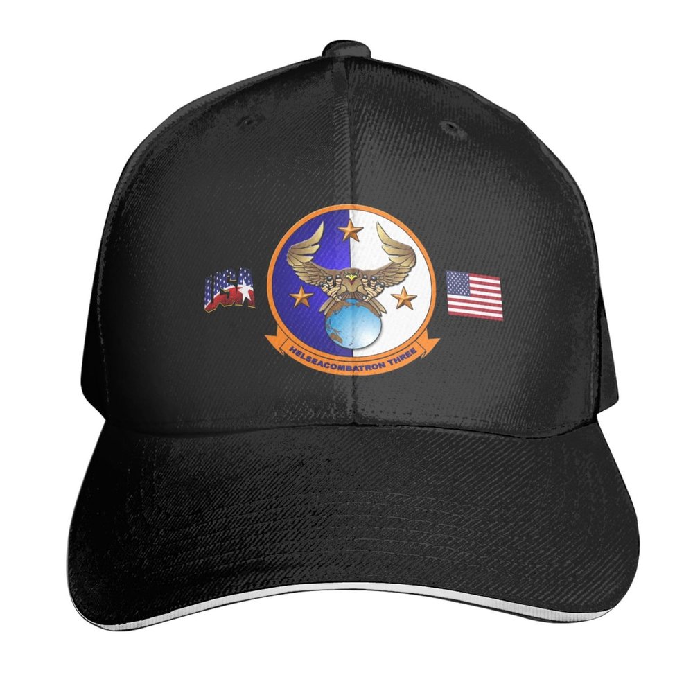 BAODANFACAI HSC-3 Baseball Cap Adjustable Trucker Veteran Cap for Men Women Black