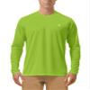 Roadbox Mens UPF 50+ Long Sleeve SPF Diving Rash Guard UV Sun Protection Shirts for Outdoor Fishing Hiking Swimming Running Lime Green view 1