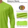 Roadbox Mens UPF 50+ Long Sleeve SPF Diving Rash Guard UV Sun Protection Shirts for Outdoor Fishing Hiking Swimming Running Lime Green view 4