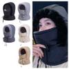 Khaki Warm Hat Windproof Cycling Cap Pullover Cap Neck Warmer 4-in-1 Beanies Cap for Outdoor view 3