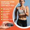 3D Pedometer for Walking, Simple Walking Step Counter with Removable Clip and Strap, USB Rechargeable Step Tracker with Backlight, Accurate Step Counter for Men Women Seniors - Black view 4