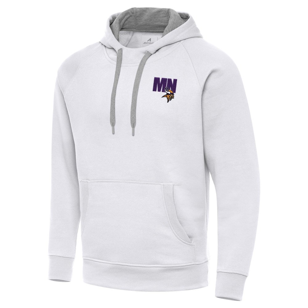 Antigua Men's White Minnesota Vikings Victory Pullover Hoodie