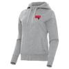 Antigua Women's Heather Gray Houston Texans Victory Full-Zip Hoodie view 1