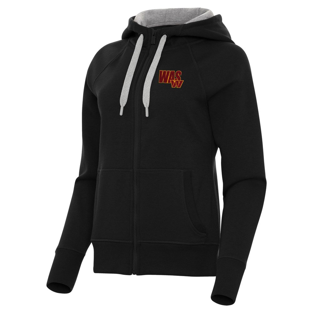 Antigua Women's Black Washington Commanders Victory Full-Zip Hoodie