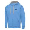 Antigua Men's Powder Blue Los Angeles Chargers Victory Full-Zip Hoodie view 1