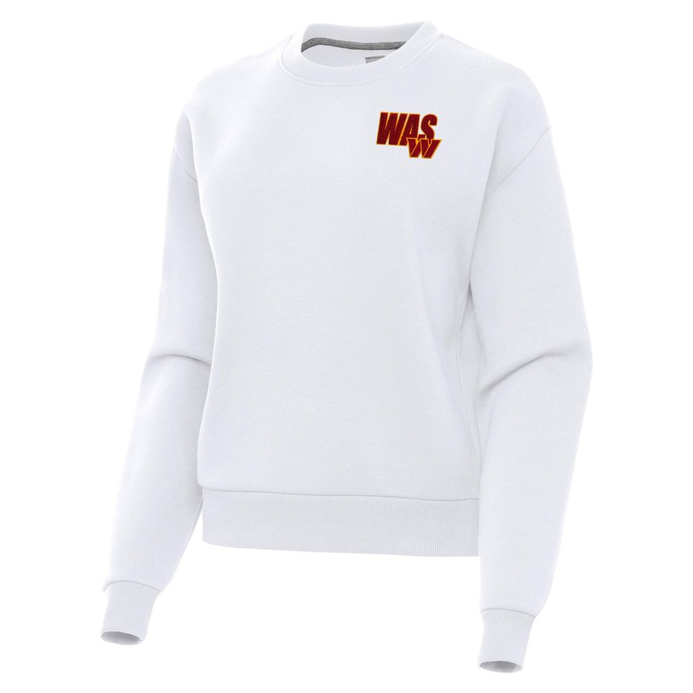 Antigua Women's White Washington Commanders Victory Pullover Sweatshirt