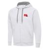 Antigua Men's White Cleveland Browns Victory Full-Zip Hoodie view 1