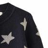 Toddler Boys Girls Star Pattern Sweater Cardigan Kids Baby Crewneck Long Sleeve Button Up Knitted (Black, 18-24 Months) view 3