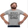 4X-Large Oxford Mens World's Okayest Dad Funny Idea T-Shirt view 1