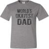 4X-Large Oxford Mens World's Okayest Dad Funny Idea T-Shirt view 2