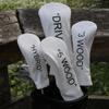 Golf Club Covers  Leather Driver Headcover, Fairway Wood, 3 Wood, Hybrid, Fits Mallet Blade Putter Head Covers Alignment Stick Cover (Set) view 2