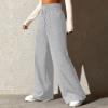 Wide Leg Sweatpants Women Baggy Flared Pants Casual Comfy High Waisted Y2k Sweatpants Lightweight Joggers with Pockets Loose Fit Drawstring Pants Winter Pants 2024 Straight Leg Sweatpants Lounge Pants view 3