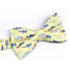 MACBANA Colorful Fun Pattern Pre-Tied Bow Tie Mens Floral Space Adjustable Bowtie Blue Yellow Sharks view 4