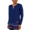 Jenni Women's Split-Neck Pajama Top, Blue, XXL view 1