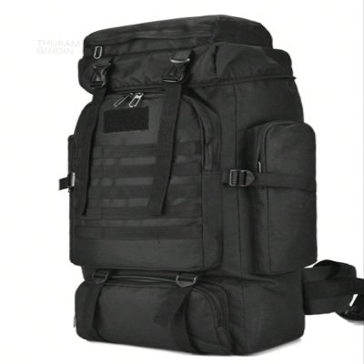 Thuram 80L/100L Hiking Backpack for Camping Backpack Military Rucksack Molle 5 Days Assault Pack for Climbing Trekking (Black,80L)