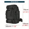 Thuram 80L/100L Hiking Backpack for Camping Backpack Military Rucksack Molle 5 Days Assault Pack for Climbing Trekking (Black,80L) view 3