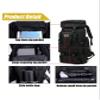 Thuram 80L/100L Hiking Backpack for Camping Backpack Military Rucksack Molle 5 Days Assault Pack for Climbing Trekking (Black,80L) view 4