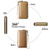 Fashion RFID Leather Wallet - Women's Hand-Held Bag, Credit Card Clip Bag, Long Capacity Coin Purse, Zipper Multi Card Slot Wallet (Golden) view 4
