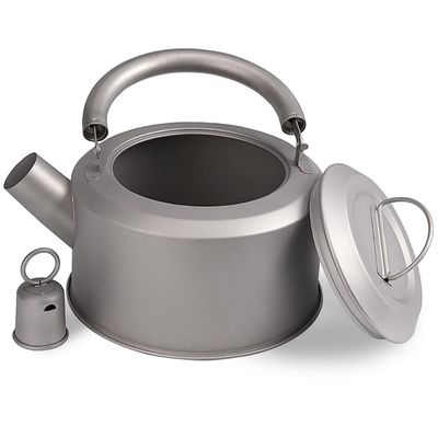 BVFNKQSC 1200ml pure titanium teapot, outdoor cookware with filter cap, portable camping kettle,A