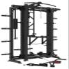 French Fitness Foldable Power Rack - Complete Cable Rack System, Multi-Grip Pull-Up Bar, Plate-Loaded Lat Pulldown, Low Row, J-Hooks, Safety Bars, 8 Weight Horns - Compact & Durable (BLACK) view 1