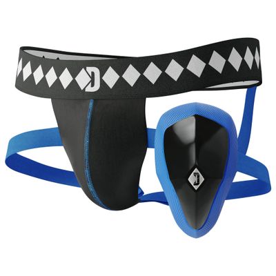 Diamond MMA Jock Strap XL + Adult Athletic Cup for Men | 4-Strap No Shift Athletic Supporters for Men with Cup for MMA, Boxing, Muay Thai, Wrestling, Jiu Jitsu | High Impact Sports Jockstrap with Cup