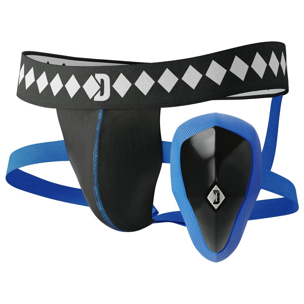 Diamond MMA Jock Strap XL + Adult Athletic Cup for Men | 4-Strap No Shift Athletic Supporters for Men with Cup for MMA, Boxing, Muay Thai, Wrestling, Jiu Jitsu | High Impact Sports Jockstrap with Cup