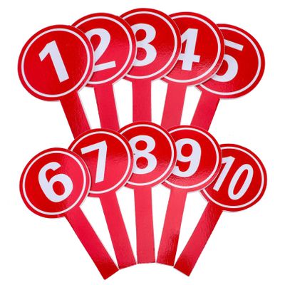 UTHCLO 10pcs Handheld Scoreboard Paddles Flip Score Paddle for Sports Voting and Games Robust
