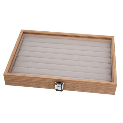 ANDRESLAD Jewelry Tray Organizer Lid Portable Display Case for Earrings Necklaces Stackable Storage for Travel and Home Use