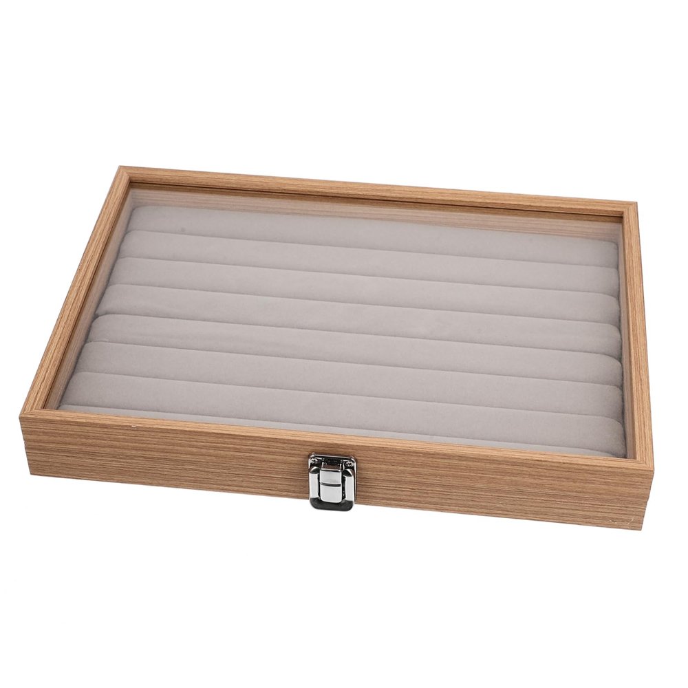ANDRESLAD Jewelry Tray Organizer Lid Portable Display Case for Earrings Necklaces Stackable Storage for Travel and Home Use