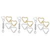 HAPINARY 12pcs Heart Shaped Metal Clips Carabiner Keychain for Jewelry Handbags and Belts Versatile Heart Keyring Accessories view 1