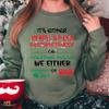 Crime Documentaries Sweatshirt, Horror Christmas Funny Christmas Shirt, Slaying Or Sleighing, Christmas Movies Sweatshirt, Holiday Outfit view 3