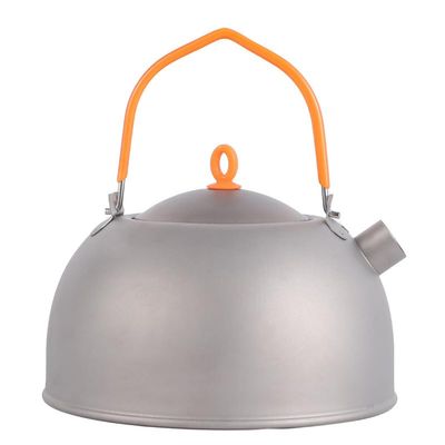 IGRIXLSD 1PC Pure Titanium Outdoor Kettle 400ML Camping Portable Tea Cooking Titanium Kettle