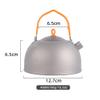 IGRIXLSD 1PC Pure Titanium Outdoor Kettle 400ML Camping Portable Tea Cooking Titanium Kettle view 2