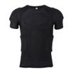 Anti Collision Sports Shirts, Silicone Padded Vest Shorts Pant Black Compression Shirt Football Rib Protectors Wearable Chest Protector for Sports view 1