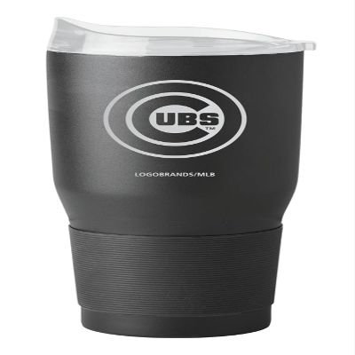 Logo Brands Premium Powder Coat Double Wall Stainless Steel Ultra Travel Tumbler (Black, 30oz, Chicago Cubs)