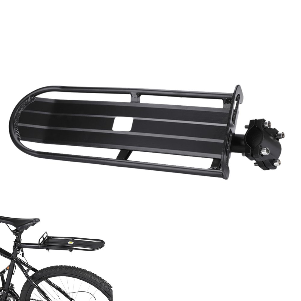 Bicycle Rear Seat Luggage Shelf, 10kg Max Weight Bikes Carrier Bracket Rack 38x12x9.5cm/14.96x4.72x3.74inch Retractable Cargo Rear Seat for Mountain Bike